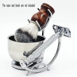 Stainless Steel Design Shaving Stand and Shave Soap Bowl - Unbreakable and Rust Resistant for Smooth Wet Shaving