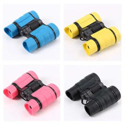 4x30 Children Binoculars Telescope Rubber Handle Pocket Size Plastic Optics Telescope Games Toy Gift for Children Outdoor Sports