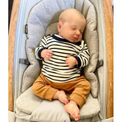 NPK 49CM nouveau-né bébé poupée Reborn Loulou dormir doux câlin corps réaliste 3D peau avec des