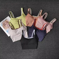 Soutien-gorge de Sport respirant pour femmes, résistant aux chocs, hauts de Fitness, Push Up, haut court, brassière, haut d'entraînement, de Yoga, sans couture