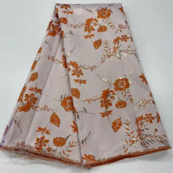 Tissu de dentelle de brocart de dorure de salouva nigwin, tissu de dentelle de jacquard africain pour les femmes élégantes, robe de soirée de mariage, haute qualité