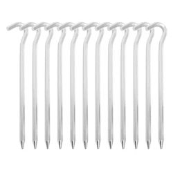12pcs/set Camping Tent Ground Pegs Prevent Wind Rope Falling Off Light Weight And Easy To Carry