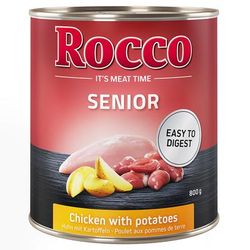 6x800g Senior Chicken, Potatoes Rocco Wet Dog Food
