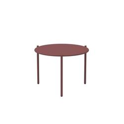Tavolo basso da caffè tondo in metallo cm 60x60 46h Terracotta