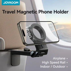 Joyroom Magnetic Airplane Phone Holder Portable Stable Travel Phone Stand 360° Rotation Folding Phone Mount For Indoor/Outdoor