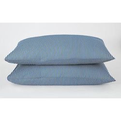 Mix and Match Pillowcase by BrylaneHome in Navy Stripe (Size STAND)