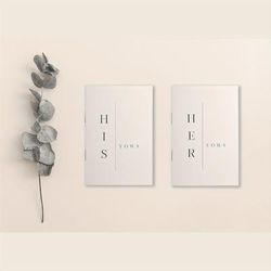 "TEMU Wedding Vow Books - 2pcs & Groom Notebooks With 28 Pages, Renewals & Bridal Showers, Includes Time Capsule , 5.5" X 3.9"