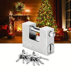 TEMU 10 1.1kg 94mm Heavy Padlocks Rectangular Shackle For Motorbike