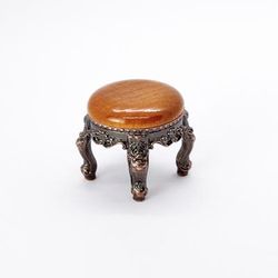 TEMU 1: 12 Miniature World Doll House Accessories Scene Model Retro Small Bench Round Chair Living Room Toy Decoration