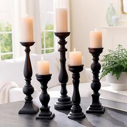 Estate Candleholders, Set Of Five - Grandin Road