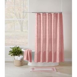 Amore Shower Curtain 14 PC Set by BrylaneHome in Rose