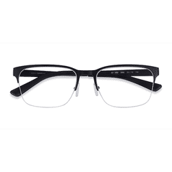 Unisex s square Matte Black Metal Prescription eyeglasses - Eyebuydirect s Armani Exchange AX1060