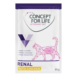 12x85g Pouch Chicken Renal Concept for Life Veterinary Wet Cat Food