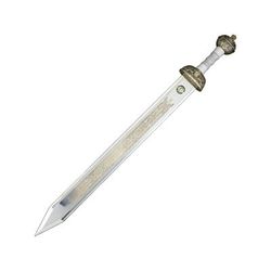 Gladius Gladiator Sword 31.5in Overall 23in Unsharpened Stainless Blade White Wood/Metal Handle 200V