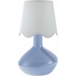 Neuenhagen 15"H x 9"W x 9"D Rustic Blue/White/Translucent Table Lamp - Boutique Rugs