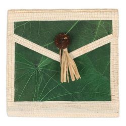 'Eco-Friendly 35-Page Natural Fiber Notebook in Green'