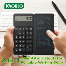 Portable 12 Digit Display 6 Inch Scientific Calculator With Writing Tablet With Stylus Pen Erase