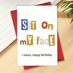 1pc,Dirty Birthday Card for Her, Wife Birthday Card, Raunchy Birthday Card for Girlfriend, Witty Happy Birthday Card Gift for Wo