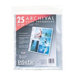 Print File 35-10P Archival Storage Page (3.5 x 5", 25-Pack) 060-0615