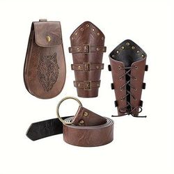 Retrò Vintage Medievale Rinascimento Armatura Cintura in Vita Fodero Vichingo Ranger Costume Per uomo Per donna Halloween Carnevale Performance LARP Adulti Cintura Parabraccia Fodero