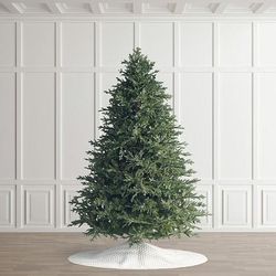 9 ft. Christmas Tree - Classic Fraser Fir Full Profile Quick-Light Tree - Clear/Multicolored Lights - Frontgate - Artificial Christmas Tree