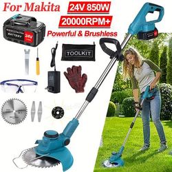 TEMU 24v Cordless String Trimmer, Cordless Edger Whacker Grass Eater Lawn Cutter Lawn Mower With Battery+charger For Garden, Yard And Lawn Edging, Hedge Trimming