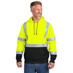 CornerStone CSF301 ANSI 107 Class 3 Heavy-Duty Fleece Pullover Hoodie in Safety Yellow size 3XL | Polyester
