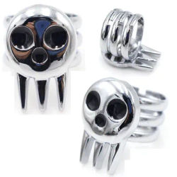 Anime Death The Kid Cosplay Rings Unisex Opening Adjustable Skull Ring Jewelry Accessories Props
