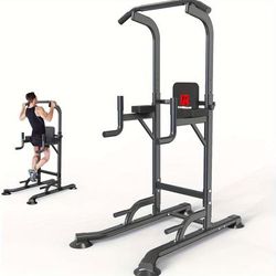 TEMU 1pc Pull Up Rack, Adjustable Height Multifunctional Home Strength Training Equipment, Fitness And Exercise Device, Simple Installation, Durable Pull Up Device