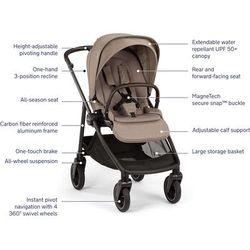 Nuna SWIV + PIPA Aire RX Travel System Bundle - Acorn / Caviar