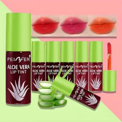 6 Color Aloe Vera Liquid Lipstick Set Color Changing Lip Gloss Lasting Moisturizing Lip Tint Beauty Korean Cosmetics Makeup Tool