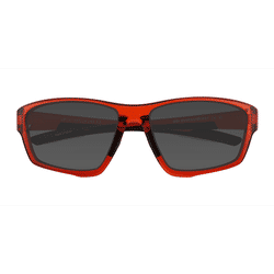 Unisex s square Clear Orange Plastic Prescription sunglasses - Eyebuydirect s Optic