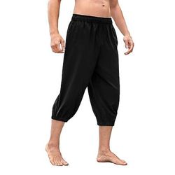 Retrò Vintage Medievale Rinascimento Pantaloni da pirata Cavaliere Celtico Ranger Tinta unica Costume Per uomo Costumi da pirata Fantasia Halloween Carnevale Mascherata Performance LARP Fiera