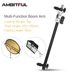 Holder Bracket Swivel Head Reflector Disc Arm Support with Telescopic Boom Arm Top Light Sandbag for