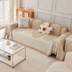 Coperta da tiro con nappa nordica Copridivano per quattro stagioni Copertura antipolvere antigraffio per gatti Coperta per divano Tappeto Tappeto da viaggio Nappe