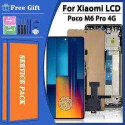 6.67"New M6Pro 4G Display Screen With Frame For Xiaomi Poco M6 Pro 4G LCD Touch Screen Digitizer