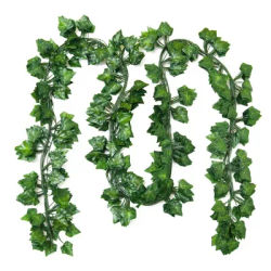 Artificial Green Leaf Creeper Leaf Vine Ivy Fake Green Leaf Vine Artificial Plant Home Accessories Wedding Decoration
