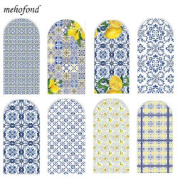 Mehofond Custom 2-Sided Mediterranean Pattern Lemon Birthday Party Baby Shower Cover Chiara Arch Background Decor Backdrop Photo