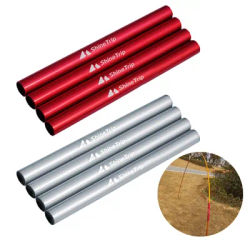 4pcs Durable Aluminium Alloy Tent Pole Repair Tube Single Rod Mending Pipe Emergency For Camping Hiking Awning Accessory Kit
