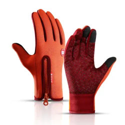 Ski Gloves Grab Velvet Touch Screen Gloves Autumn and Winter Warm Plus Velvet Cold Proof Waterproof Outdoor Riding Model