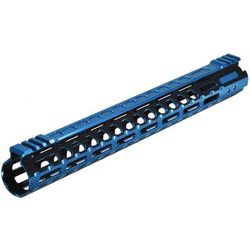 UTG Pro M-LOK AR15 15in Ultra Slim Rail Black / Blue 2-Tone MTU019SSM3B2