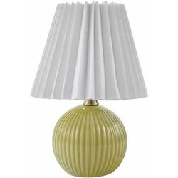 Shahrekord 12"H x 8"W x 8"D Modern Yellow/White/Translucent Table Lamp - Boutique Rugs
