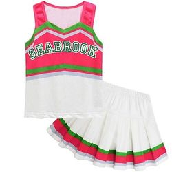 Costumi da zombie ragazza pon pon Gonna Abiti Cosplay for Ragazze Bambini Mascherata Feste Performance