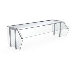 Vollrath 89272 Breath Guard - Single-Sided Buffet, 4-Well, Tempered Glass, Clear