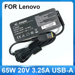 65W 20V 3.25A USB AC Laptop Charger Power Adapter For Lenovo Thinkpad X301S X230S G500 G405 X1 Carbon E431 E531 T440s