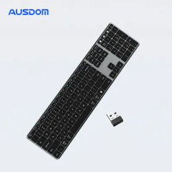 AUSDOM Sofkeys4 Wireless Bluetooth Dual Mode 3 Key Zone Keyboard Office Home Keyboard Silent 110 Keys For PC Computer Ipad Phone