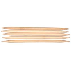 buttinette Aiguilles double pointes, bambou, 20 cm