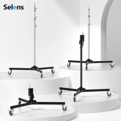 Selens Professional Photography Light Stand Heavy Duty Stainless Steel Tripod Flash Light Stand With