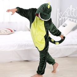 1 pcs Costume da band di animali Costume di Carnevale 2026 Pigiama Kigurumi Costume di fantasia Costume di Gruppo Fantasia animale Dinosauro Cartone animato Caldo Pigiama Comodo Bambini Unisex