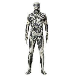 Tuta Intera Costume Cosplay Body Teschio scheletro Mostro Zalgo Cosplay Bambini Adulti Per uomo Ragazzi Carnevale Mascherata martedì grasso Feste Halloween Performance Costumi di Halloween facili